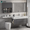 KUDLD German slate seamless ceramic integrated basin bathroom cabinet combination toilet extension smart washbasin hand wash basin right side cabinet (slate seamless basin) width 50cm 110cm (extension plate 70cm)