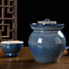 Yayan Ceramics Jingdezhen Ceramic Pickle Jar Household Sauerkraut Jar Thickened Handmade Pickle Jar Pickled Salted Chicken and Duck Egg Jar (10 catties water capacity) 5L