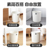 Bitujia trash can without cover 12L large capacity round white round hole design fixed garbage bag toilet kitchen living room