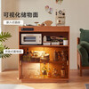 Lin's Home Living Room Wall Sideboard Slate Home Multifunctional Island Storage Cabinet Lin's Wood Industry KQ2T Partition Cabinet + 1.4 Meter Dining Table + 1S-A Dining Chair*4