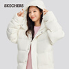 Skechers New Year's Gift Down Jacket Winter Hooded Warm Jacket Casual Short Coat Same Style for Men and Women L324U154