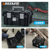 GREENER Extra Large Height Tool Box Large Storage Box Tool Empty Box Hardware Tool Box Double Layer Large Capacity Auto Repair Home Black King Kong Flagship 22-Inch (Heightened) Tool Box