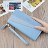 SHU GUO ER New Women's Clutch Wallet Women's Long Korean Style Contrast Color Splicing Zipper Black #C121