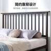 Zhuobo Iron Bed Iron Frame Bed Double Bed Simple Dormitory Rental Room Iron Bed TC05 1.5 Meter Black Row Frame Bed