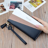 SHU GUO ER New Women's Clutch Wallet Women's Long Korean Style Contrast Color Splicing Zipper Black #C121
