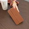 Sephoron New Year's Small Wallet for Women, Versatile 2026 New Soft Leather Ultra-Thin Wallet Card Holder All-in-one Compact Banknote Clip Caramel Color No Specifications