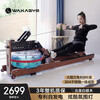 Wakagym self-generating atmosphere light rowing machine household water resistance intelligent APP imported solid wood double-track rowing machine ash self-generating atmosphere light WK-20