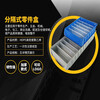Turnover box filter long storage box separated parts box plastic box hardware tool accessories storage box partition thickened outer 400x234x140 gray