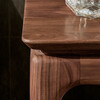 Printed Youth (Youth) North American black walnut sofa side table Simple light luxury living room solid wood small apartment square table corner table North American black walnut 70*70*50cm