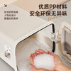 Xiwuyu foot-operated hand-pressed double-lid trash can for home bathroom living room kitchen toilet trash can with lid 8L white
