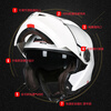 Tank T270 motorcycle helmet face-off helmet 3C men's and women's autumn and winter ventilation anti-fog safety helmet white XL