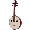 FLOFAIR ethnic plucked instrument hardwood bone flower beginner entry level examination Zhongruan Qin ZR-01 band troupe hardwood unnotched elbow round sound hole Zhongruan