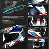 HJC motorcycle helmet men's and women's double lens full helmet breathable all-season motorcycle racing 3C safety helmet sharp four-star I70 elim-mc5sf L (recommended 55-57)