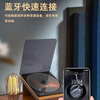 Jinzheng CD Player Bluetooth Mini Disc Fever Retro Listening to Albums Home Professional Record Disc Player High Quality Walkman Retro Player Wood Grain Brown Rechargeable Version Standard