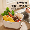 Wei Zhixiang 2025 New Sink Basin Drain Basket Kitchen Living Room Tea House Vegetable Basket Fruit Plate Washing Basket Rice Washing Thick Medium Double Layer Drain Basket/Nordic White