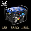 Zongshen Zongshen gasoline generator 220v household flashlight start small single-phase high-power outdoor construction emergency 7KW-single-phase 220V-hand start