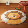 Lin's Life Lin's Home Wood Industry Children's Carpet Round Bedroom Girl Boy Home Animal Cartoon Cute Small Blanket Lion Rayne G1BYA033 Carpet 800mm*800mm