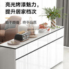 Huanghai Furniture Light Luxury Sideboard Wine Cabinet Simple Modern Home Multifunctional Large Capacity Storage Kitchen Cupboard Living Room Tea Cabinet Painted White Bright Color 140*40*87CM