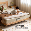 Genji Muyu solid wood bed oak bedroom double bed simple suspended bed log large bed small apartment full edge bed 1.5*1.9m