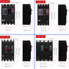 Delixi DZ20L leakage protection circuit breaker air switch with leakage protection 4300/160A250A400A630A 4P/4300/380V/three-phase four-wire 630A