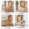 Xiao Mu Wu Cabin Qiaoba dining table folding solid wood hanging dining table and sideboard integrated small apartment table and chair combination single dining table | solid wood color