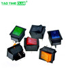 KCD4 boat switch boat switch rocker power button 4 6-pin red light green light 31x25mm16A250V 6-pin 3-speed red light (1 piece)