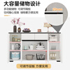 Huanghai Furniture Light Luxury Sideboard Wine Cabinet Simple Modern Home Multifunctional Large Capacity Storage Kitchen Cupboard Living Room Tea Cabinet Painted White Bright Color 140*40*87CM