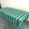 Miaojie disposable tablecloth thickened rectangular tablecloth plastic kindergarten printing light luxury high-end home tablecloth 1.4m red grid 10 sheets stack