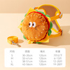 Cartoon monkey, dog, burger, French fries, backpack, leash, outdoor artifact, Bichon bear, Teddy Pomeranian, small dog, chest and back, anti-breakaway, Hamburger S (neck circumference 30-35cm)