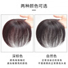 Tangni's top cover white hair sparse replacement hair wig for middle-aged and elderly mothers with fluffy and breathable short hair and long hair, full real hair twist, dark brown top replacement hair twist A033 real hair machine model 15cm