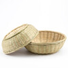Hasdick handmade bamboo woven basket bamboo basket kitchen drain storage basket round dustpan steamed bun basket bamboo basket diameter 40cm