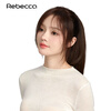 Rebecca wig for women 100% human hair mini forehead hair extension bangs head replacement small area wig piece air bangs natural black 5.7cm*3.8cm