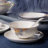 Huaguang National Porcelain Dishes Set Bone China Tableware Dishes European Household Ceramic Tableware Dream Capri Dream Capri 46 pieces