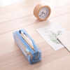 Deli transparent mesh pencil case/examination-usable nylon square pencil case/large-capacity portable pencil storage bag suitable for postgraduate entrance examinations in middle and high schools Legend black school stationery gift