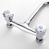 MG faucet kitchen hot and cold wall-mounted sink faucet double-handle brass sink faucet Z-1142