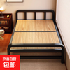 Jingdong Logistics Folding Sheet Single Bed Office Lunch Break Bed Camp Bed Hospital Home Accompanying Hard Board Bed Iron Bed Upgraded Thickened Solid Wood Reinforced 100cm