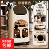 Moming deer antler trash can bathroom home living room antique style retro bedroom elegant trash can bedroom with wheels Elk ears window climbing cat large size - pulley version