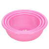 JEKO&JEKO vegetable washing basket hollow fruit and vegetable washing basin drain basket household vegetable washing basket three-piece set random color