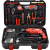 Kraftwell Electric Drill Tool Box Set Impact Drill Household Tools Drilling Concrete Repair 64-piece Set H13037A