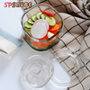 Japanese SP SAUCE pickle jar glass pickle jar pickle jar kitchen household glass shallow pickle jar thickened weight pickle jar overnight shallow pickle jar