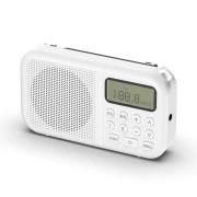 Xianke SAST V6 Radio vier oder sechs Englisch Hörtest Campus Broadcast UKW FM Multiband tragbarer Student Universal-Player weiß UKW-Radio + Batterie