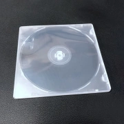 Ubily quadratische Disc-Box Brenn-Disc-Aufbewahrungsbox transparente Kunststoff-Disc-Tasche Disc-Hülle CD-DVD-Disc-Aufbewahrungsbox kann eingelegt werden Abdeckung 50 Stück/Packung 9406
