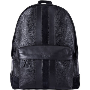 Black Leather Backpack F11250 QB/BK