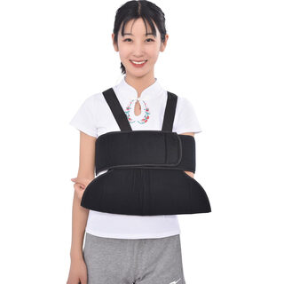 Wrapped forearm sling, hong kong style forearm sling, shoulder, neck and wrist support strap, forearm fixed strap, black, one size fits all
