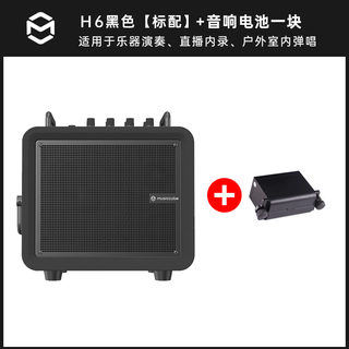 Music knight h6 musical instrument guitar audio playing and singing electric blowpipe saxophone bluetooth live broadcast karaoke speaker black standard + audio battery