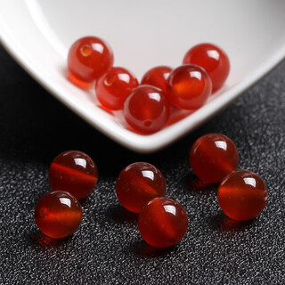 Weicheng natural red agate loose beads round bead bracelet single bead crystal bracelet braided bead accessories