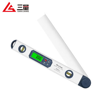 Three-quantity high-precision aluminum alloy angle ruler digital display protractor level bubble meter angle ruler angle meter jdv12/0-400mm non-magnetic, two-in-one digital display level ruler
