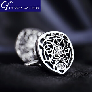 Thanksgallery overseas original tiger cufflinks men's french shirt light luxury cuffs and cuffs custom gifts high-end light luxury customization silver