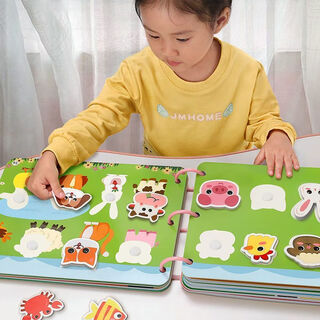 Fan da sen enlightenment quiet book early education baby tear-off book baby velcro kindergarten toys children's sticky need to stick velcro by yourself (enjoy handicrafts) 3-6 years old mathematics quiet enlightenment book