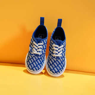 Vans vans children's shoes official authentic klein blue personalized stylish children's canvas shoes blue size 23.5 actual measured inner length 14.5cm